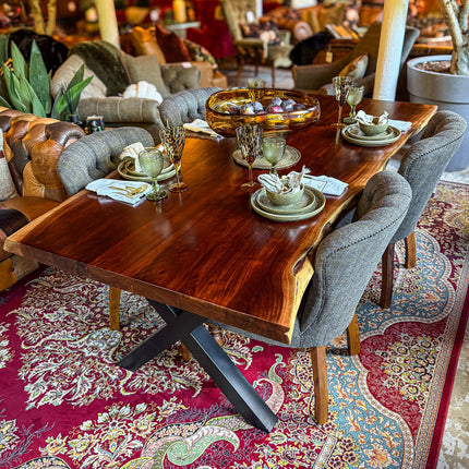 Dining Table Accacia Live Edge Industrial (Various Sizes)