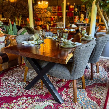 Dining Table Accacia Live Edge Industrial (Various Sizes)