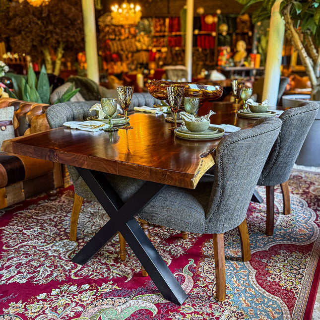 Dining Table Accacia Live Edge Industrial (Various Sizes)