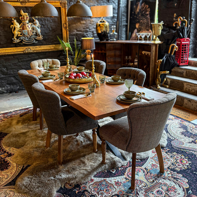 Dining Table Industrial Living Edge Large