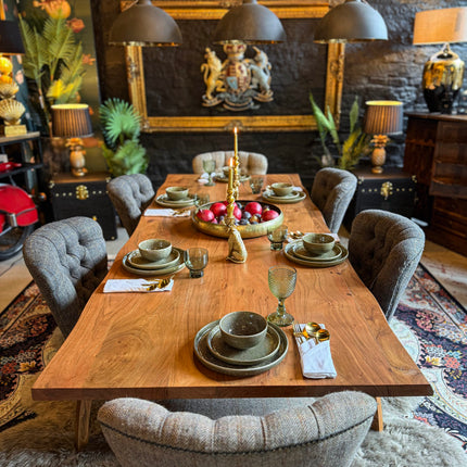 Dining Table Industrial Living Edge Large
