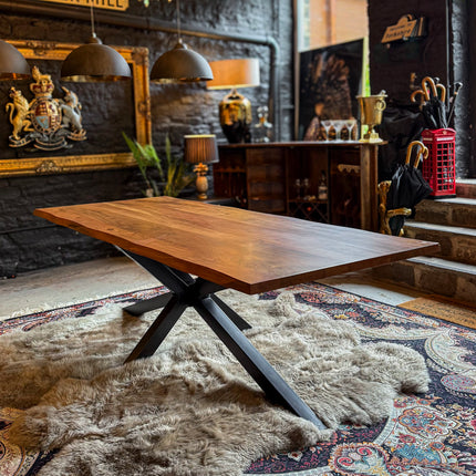 Dining Table Industrial Living Edge Large