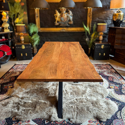 Dining Table Industrial Living Edge Large