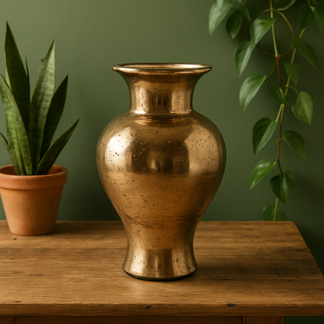 Tarnished Large Gold Vase - Clearance