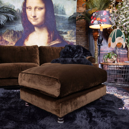 Dopamine Footstool in Opulence Velvet