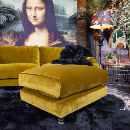 Dopamine Footstool in Opulence Velvet