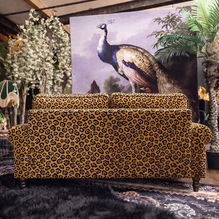Dopamine 2 Seater in Leopard Gold Velvet