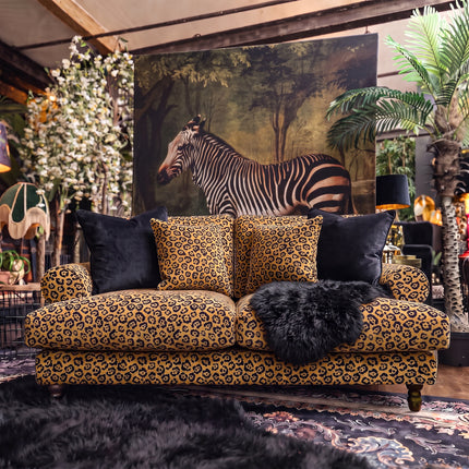 Dopamine 2 Seater in Leopard Print Velvet