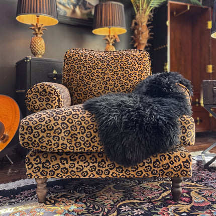 Dopamine Armchair in Leopard Gold Spot Velvet