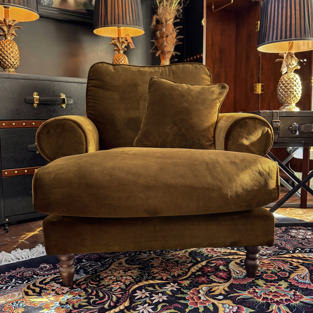 Dopamine Armchair in Opulence Bronze Velvet
