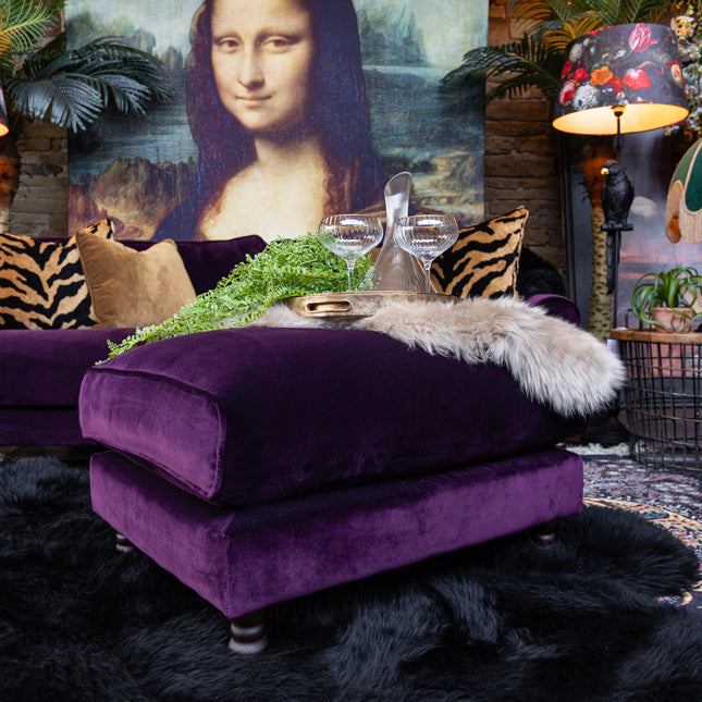 Dopamine Footstool in Opulence Velvet