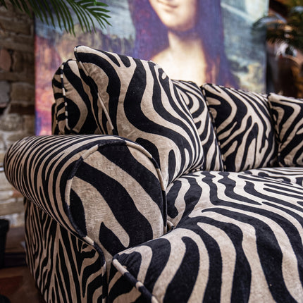 Dopamine in Zebra Cream Stripe Velvet