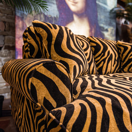 Dopamine in Zebra Gold Stripe Velvet