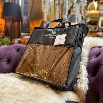 Throw Double Sided Faux Fur in Bronze
