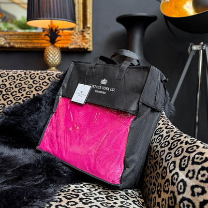 Double-Face Faux Fur Throw in Cerise Pink