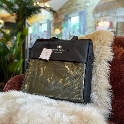 Double-Face Faux Fur Throw in Emerald