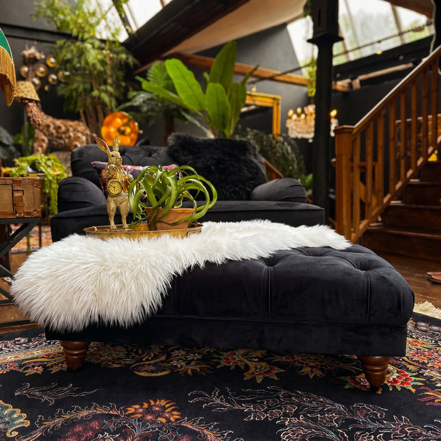 Eaton Chesterfield Footstool in Plush Velvet