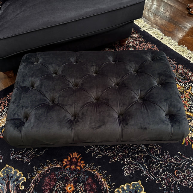 Eaton Chesterfield Footstool in Plush Velvet