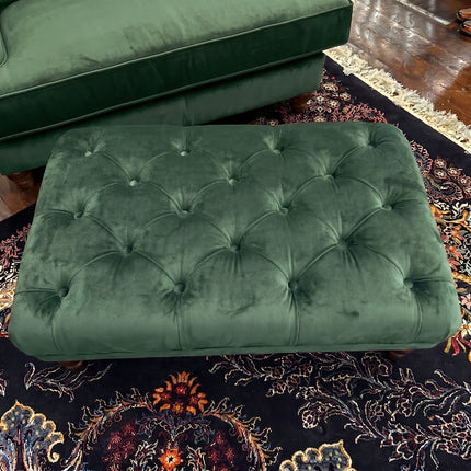 Eaton Chesterfield Footstool in Plush Velvet