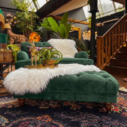 Eaton Chesterfield Footstool in Plush Velvet