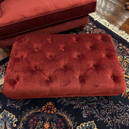 Eaton Chesterfield Footstool in Plush Velvet