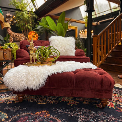 Eaton Chesterfield Footstool in Plush Velvet