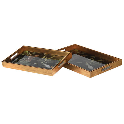 Set of 2 Parrot Trays