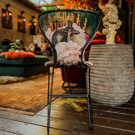 Fama Burt Patterned Fabric Dining Chair