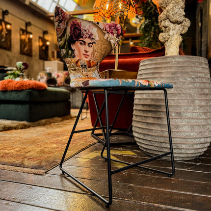 Fama Burt Patterned Fabric Dining Chair