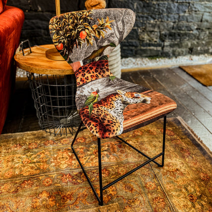 Fama Burt Patterned Fabric Dining Chair