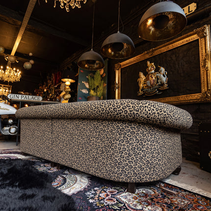 Fairfax 4 Seater Sofa in Leopard Cream Velvet