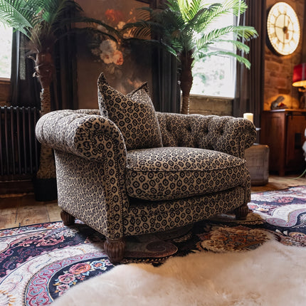 Fairfax Armchair in Animal Velvet