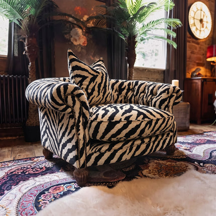 Fairfax Armchair in Animal Velvet