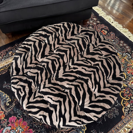 Fairfax Footstool in Animal Velvet