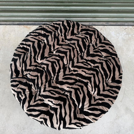 Fairfax Footstool in Animal Velvet