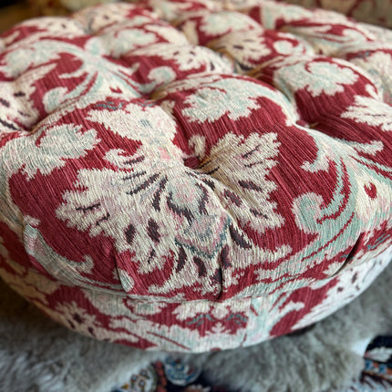 Fairfax Footstool in Aura Woven Chenille Velvet - New