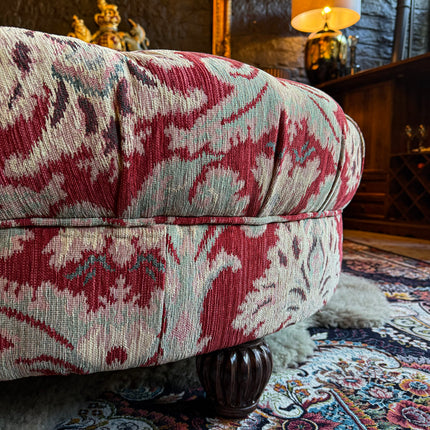 Fairfax Footstool in Aura Woven Chenille Velvet - New