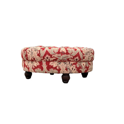 Fairfax Footstool in Aura Woven Chenille Velvet - New
