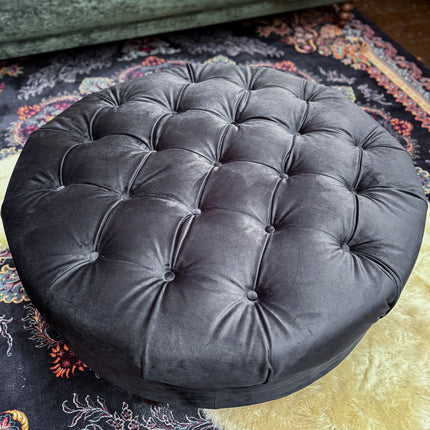 Fairfax Footstool in Plush Velvet - New