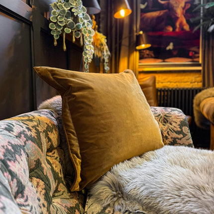 Fairfax Large Flanged Edge Scatter Cushion in Opulence Bronze Velvet