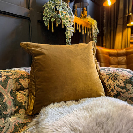 Fairfax Large Flanged Edge Scatter Cushion in Opulence Bronze Velvet