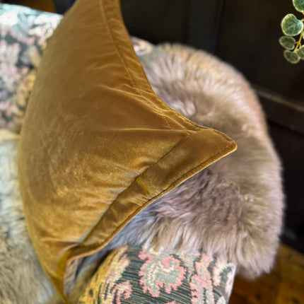 Fairfax Large Flanged Edge Scatter Cushion in Opulence Bronze Velvet