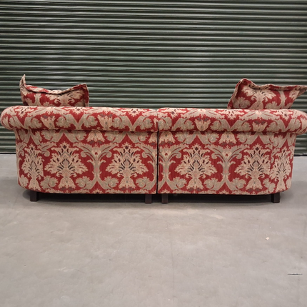 Fairfax 4 Seater Sofa in Aura Woven Chenille Red - Ex Display