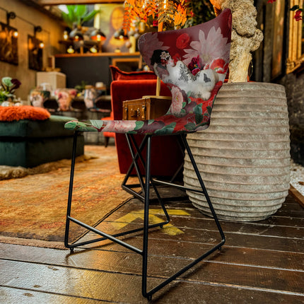 Fama Burt Patterned Fabric Dining Chair