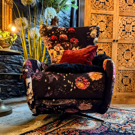 Fama Mondrian Recliner Armchair Floral Paradise Pattern - Clearance