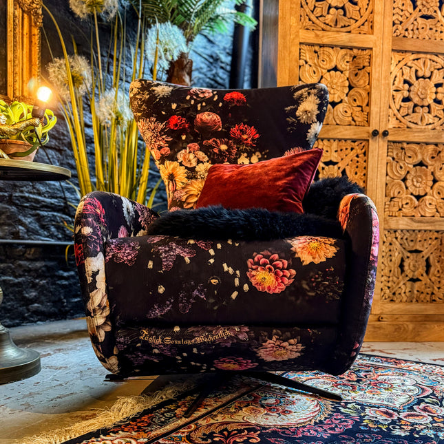 Fama Mondrian Recliner Armchair Floral Paradise Pattern - Clearance