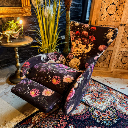 Fama Mondrian Recliner Armchair Floral Paradise Pattern - Clearance