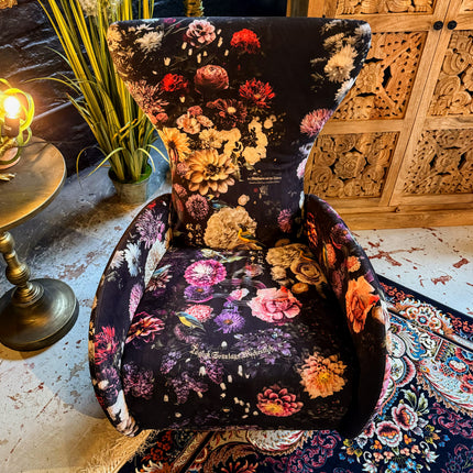 Fama Mondrian Recliner Armchair Floral Paradise Pattern - Clearance