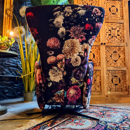 Fama Mondrian Recliner Armchair Floral Paradise Pattern - Clearance