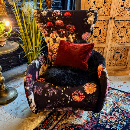 Fama Mondrian Recliner Armchair Floral Paradise Pattern - Clearance
